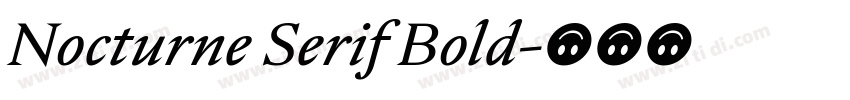 Nocturne Serif Bold字体转换